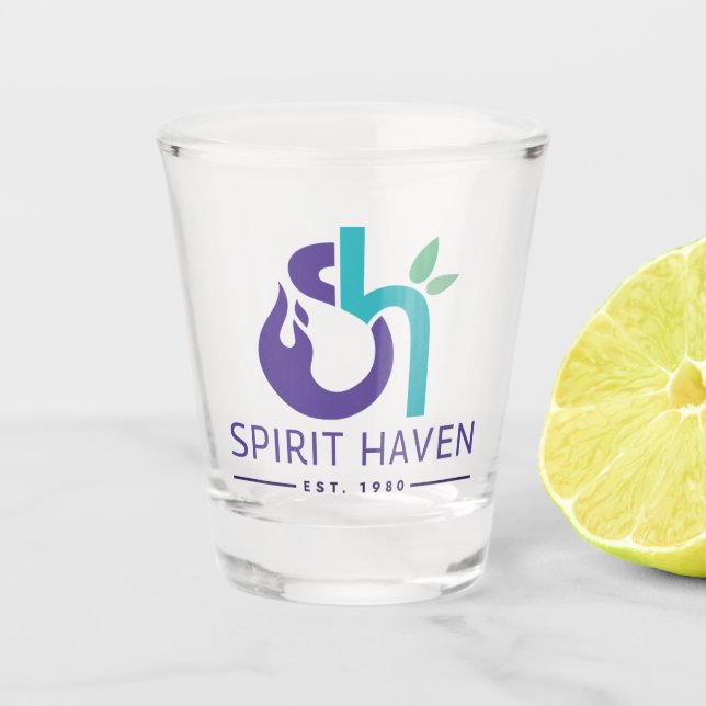 Spirit Haven Logo Shooting Glass Schnapsglas (Vorderseite)