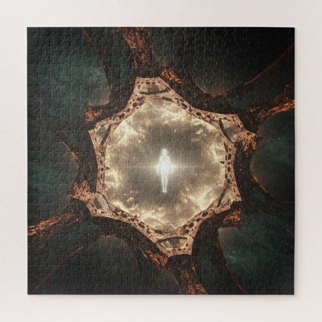 Spirit Inside Materials in Deep Dunkel Outer Space Puzzle (Vertikal)