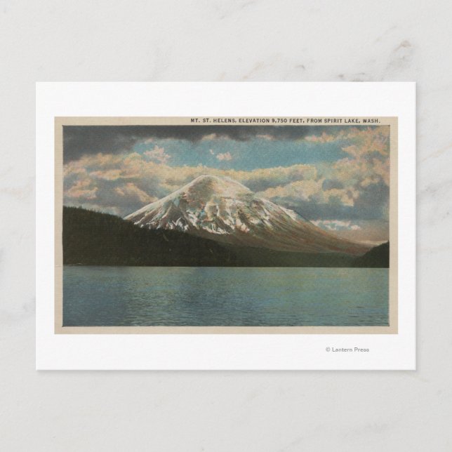 Spirit Lake, WA - Aussicht auf St. Helens Postkarte (Vorderseite)