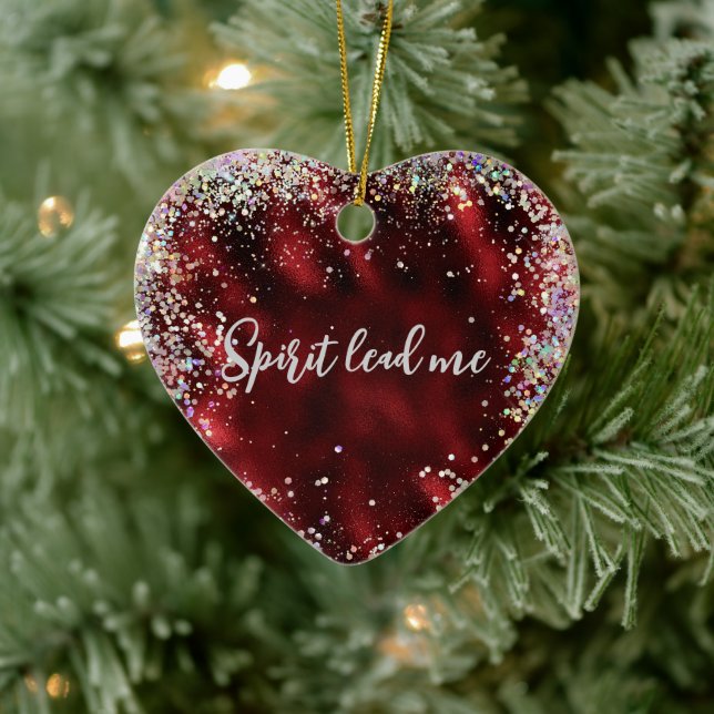 Spirit Lead Me Zitat Keramik Ornament (Baum)