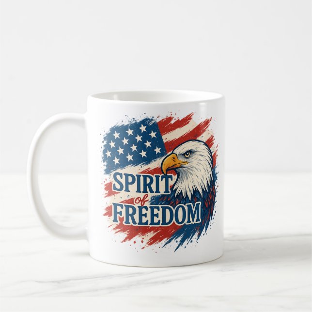 Spirit of American Freedom –Design for 4th of July Kaffeetasse (Links)