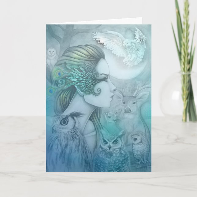 Spirit of Artemis 2 Diana Goddess Fantasy Art Karte (Vorderseite)