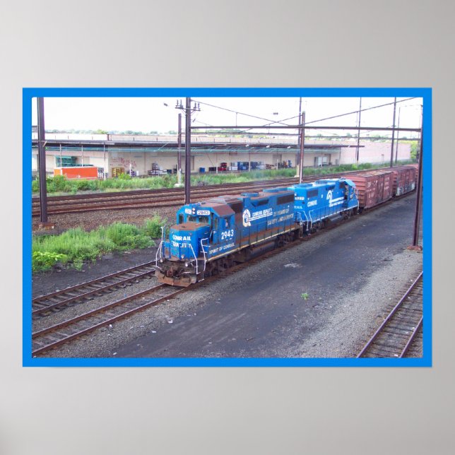 Spirit of Conrail - GP38 - PRR #2943 in Blue Paint Poster (Vorne)