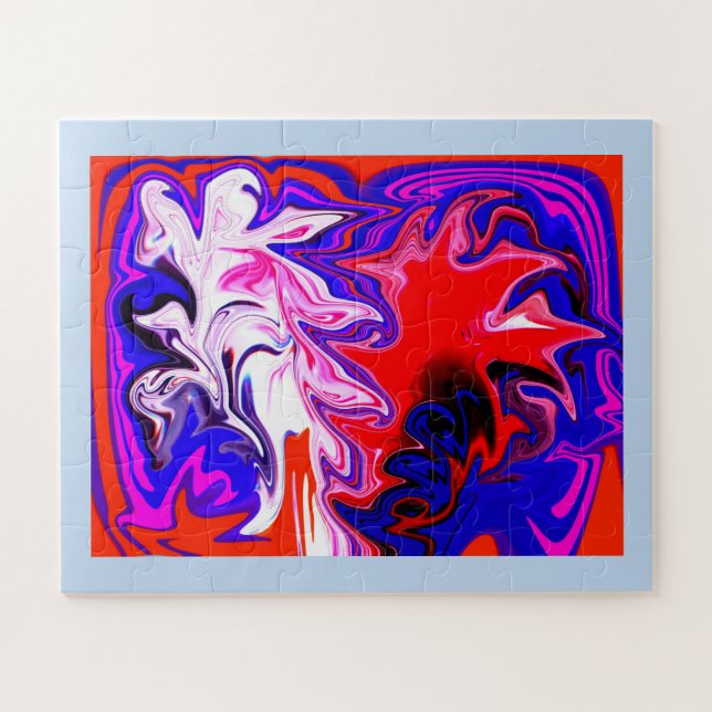 Spirit of dancing abstract art puzzle (Horizontal)