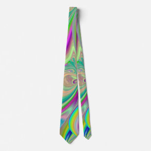 Spirit of Summer Breeze , Abstrakt 3D Rainbowart Krawatte
