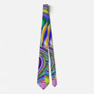 Spirit of Summer Breeze , Abstrakt 3D Rainbowart Krawatte
