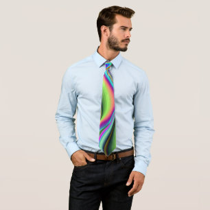 Spirit of Summer Breeze , Abstrakt 3D Rainbowart Krawatte