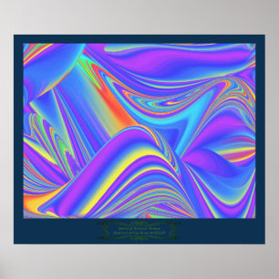 Spirit of Summer Breeze Abstrakt 3D Rainbowart Poster