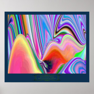 Spirit of Summer Breeze Abstrakt 3D Rainbowart Poster