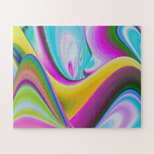 Spirit of Summer Breeze , Abstrakt 3D Rainbowart Puzzle
