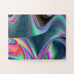 Spirit of Summer Breeze , Abstrakt 3D Rainbowart Puzzle