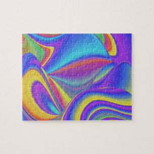 Spirit of Summer Breeze , Abstrakt 3D Rainbowart Puzzle