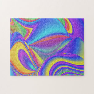 Spirit of Summer Breeze , Abstrakt 3D Rainbowart Puzzle