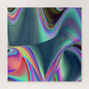 Spirit of Summer Breeze , Abstrakt 3D Rainbowart Puzzle