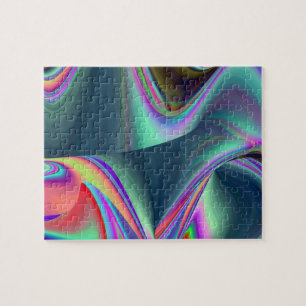 Spirit of Summer Breeze , Abstrakt 3D Rainbowart Puzzle