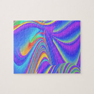 Spirit of Summer Breeze , Abstrakt 3D Rainbowart Puzzle