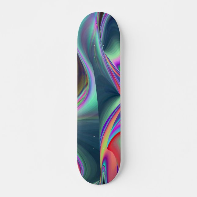 Spirit of Summer Breeze Abstrakt 3D Rainbowart Skateboard (Vorne)