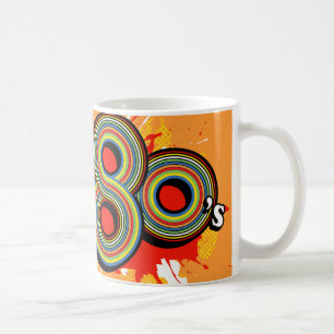 "Spirit of the 80s" orangefarbene Logo-Retro-Tasse Kaffeetasse