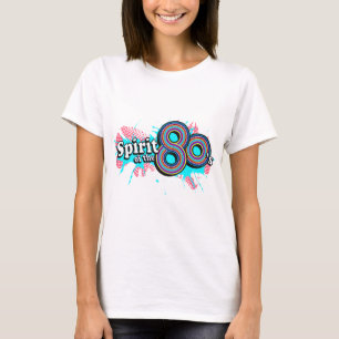 "Spirit of the 80's" Women ens multi-Blues Logo t T-Shirt