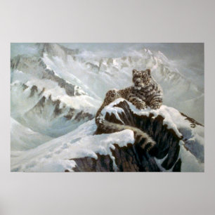 Spirit of the mountains, Snow Leopard Poster