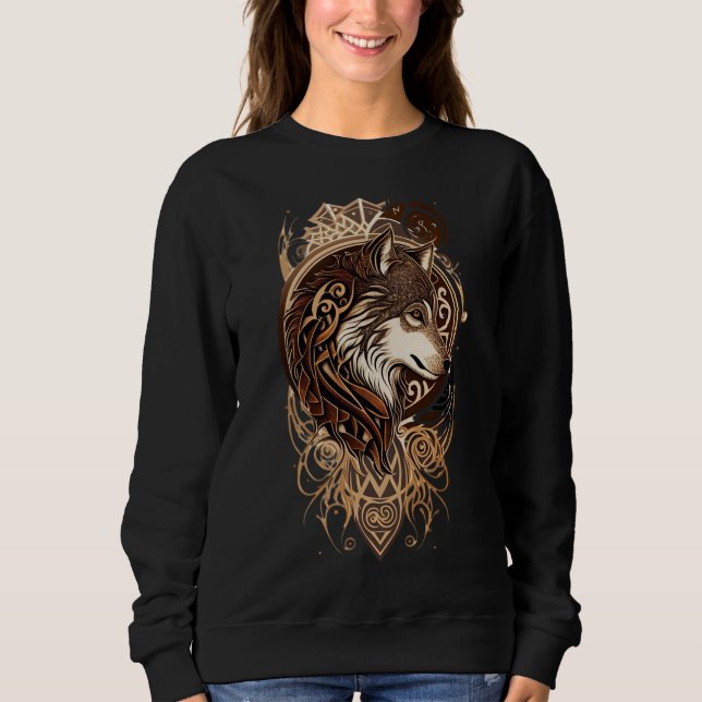 Spirit of the Wolf The Watcher Alpha Soul Wolf of  Sweatshirt (Vorderseite)