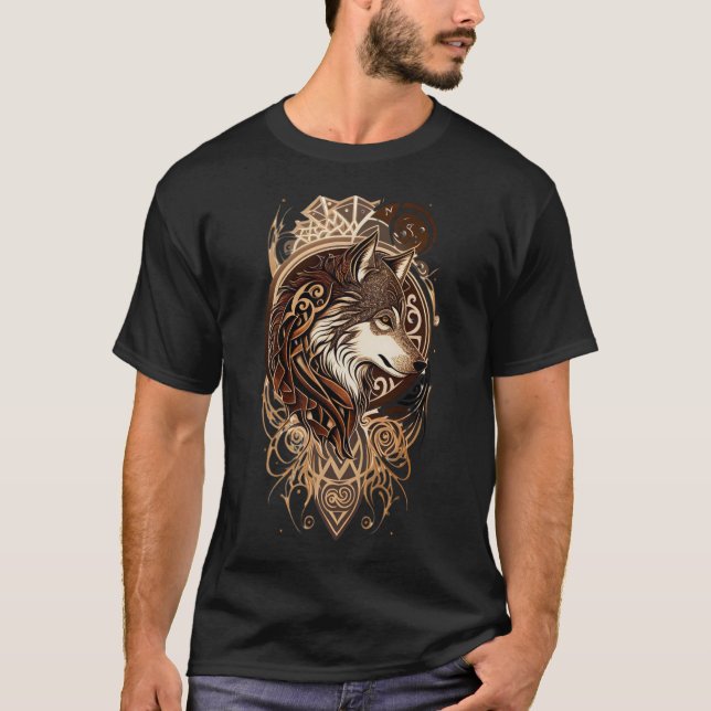 Spirit of the Wolf The Watcher Alpha Soul Wolf of  T-Shirt (Vorderseite)