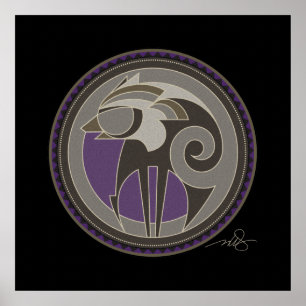 Spirit of Wolf Poster schwarzer Hintergrund