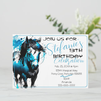 Spirit Pony 17 Einladung zum Geburtstag