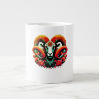 Spirit Ram - Blumenhorn & Earth Wisdom Jumbo-Tasse