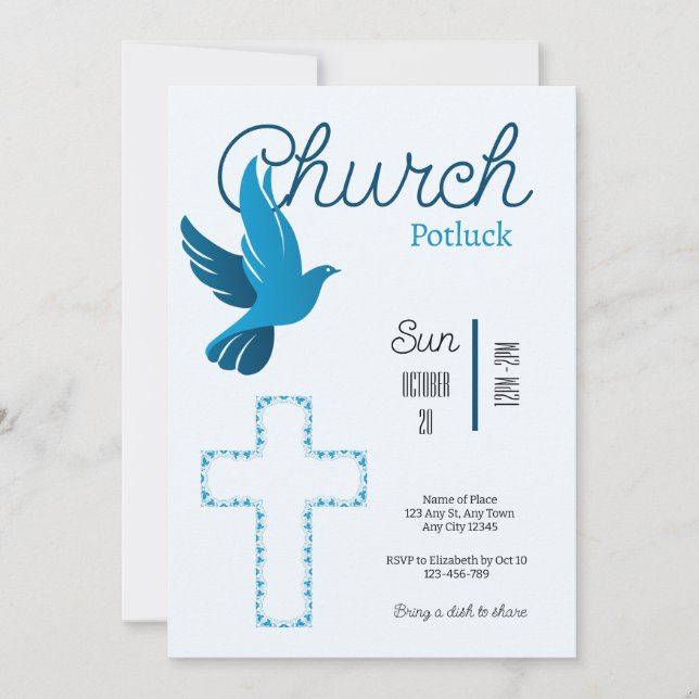 Spirit & Sustenance Community Potluck  Invitation Einladung (Vorderseite)