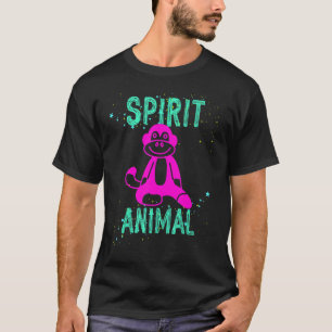 Spirit-Tier-Socken-Affe Rosa Tiere Trost Schnitt T-Shirt