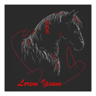 Spirit Unbroken   Pferd-Typografie-Kunst Fotodruck