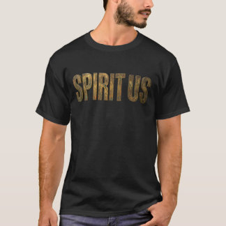 Spirit Us Antique Bronze 3D Metallisch Rissig T-Shirt