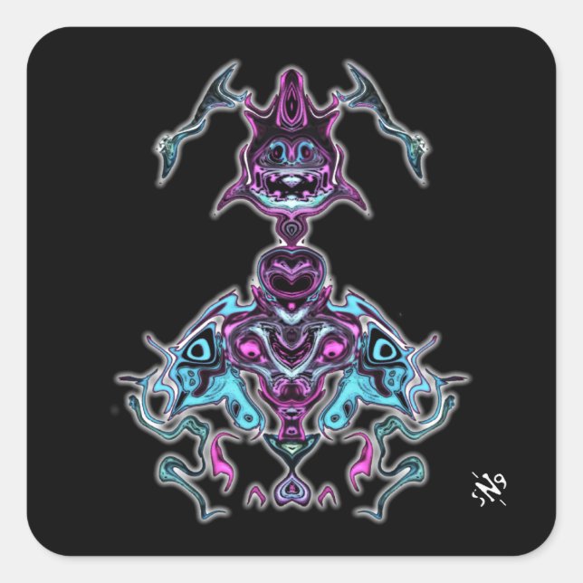 Spirit v2 quadratischer aufkleber (Vorderseite)