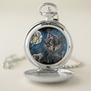 Spirit Wolf Pocket Watch Taschenuhr