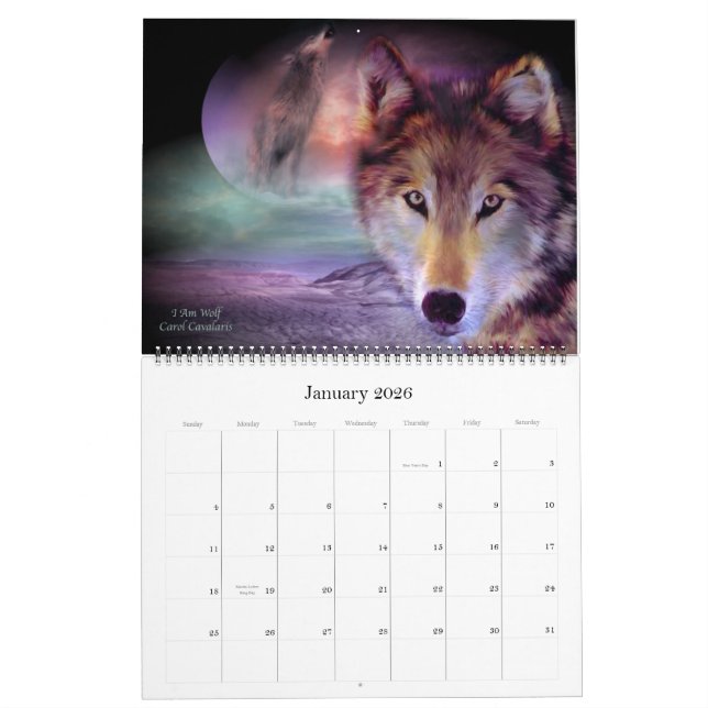 Spirit Wolves Art Calendar 2012 Kalender (Jan 2026)