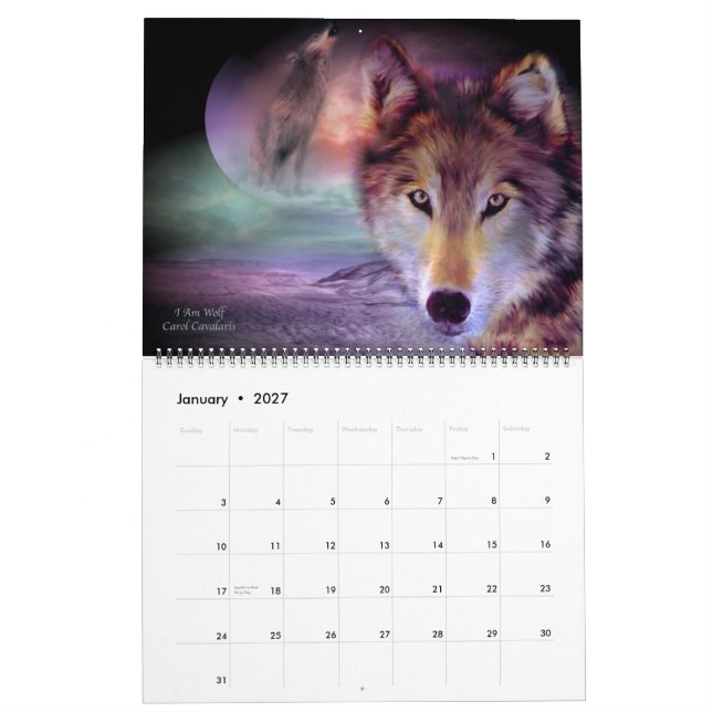 Spirit Wolves Art Calendar 2013 Kalender (Jan 2027)
