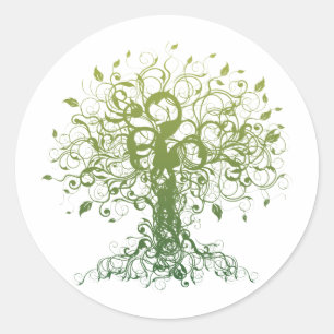 Spirit Yoga Runder Aufkleber