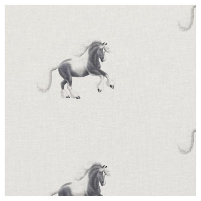 Spirited Sinti und Roma Vanner Pferdegewebe Stoff (Nahaufnahme)