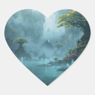 Spirits by the Still Waters Herz-Aufkleber