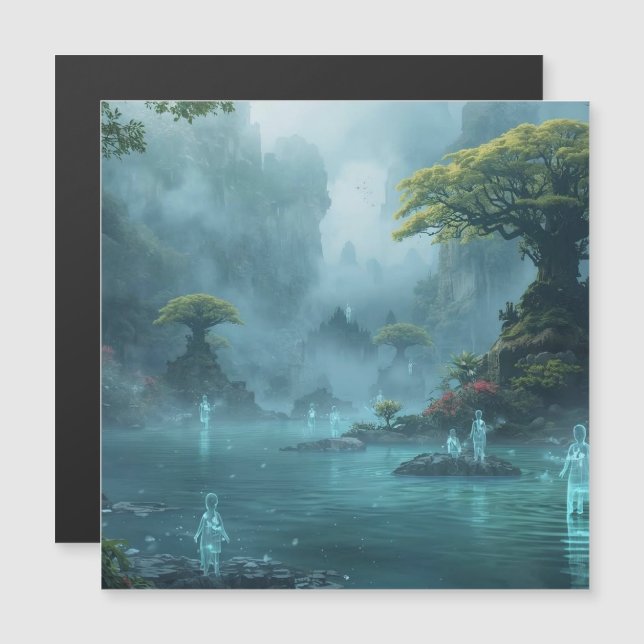 Spirits by the Still Waters Magnetkarte (Vorne/Hinten)