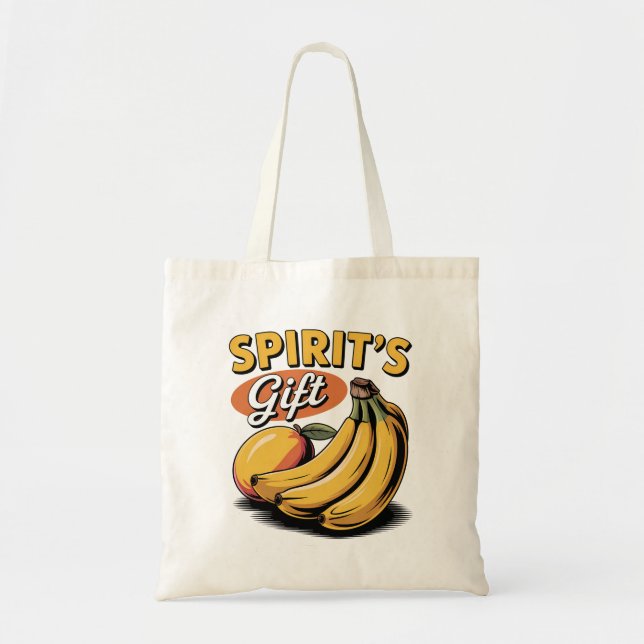 Spirit's Gift Banana Mango Retro Faith T-Shirt Tragetasche (Vorne)