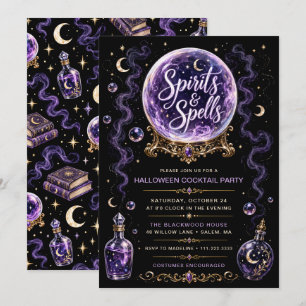 Spirits & Spells Halloween-Cocktailparty Einladung