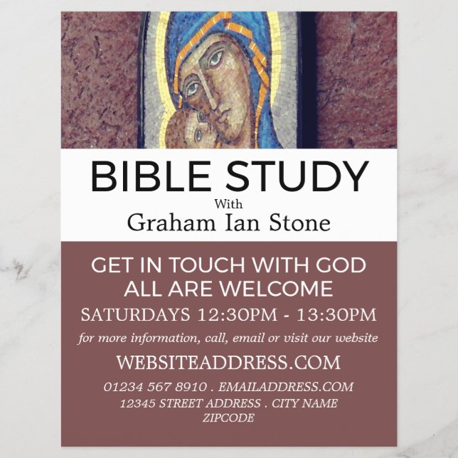 Spiritual Art Decor, Christian Bible Class Advert Flyer (Vorne)