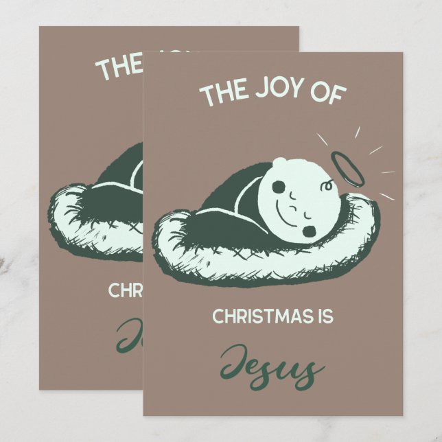 Spiritual Christmas Birth of Jesus Message Art Einladung (Vorne/Hinten)