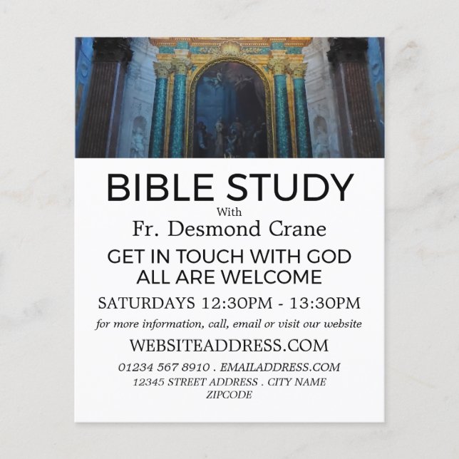 Spiritual Decor, Christian Bible Class Advertising Flyer (Vorne)