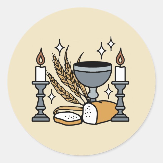 Spiritual Faith and Grace – Uplifting Christian Runder Aufkleber (Vorderseite)