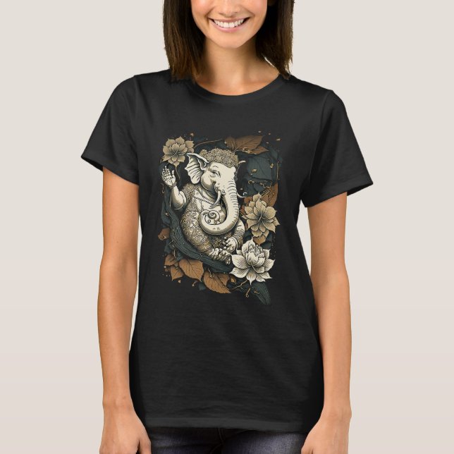 Spiritual Ganesha Ganesh Hindi indian god T-Shirt (Vorderseite)