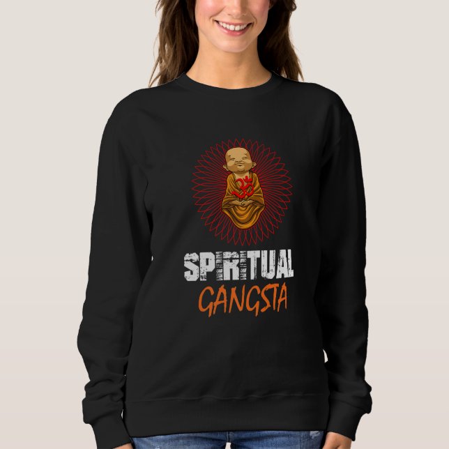 Spiritual Gangsta baby buddha yoga lotus blossom Sweatshirt (Vorderseite)