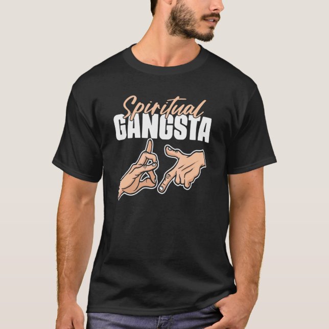 Spiritual Gangsta Namaste Yoga Practioner Gangster T-Shirt (Vorderseite)